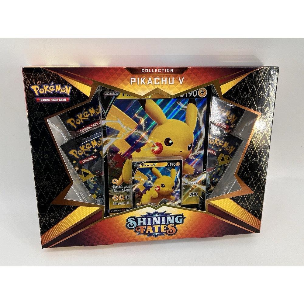 Pokemon TCG Shining Fates Pikachu V Collection Box ©️2021 *Factory Sealed